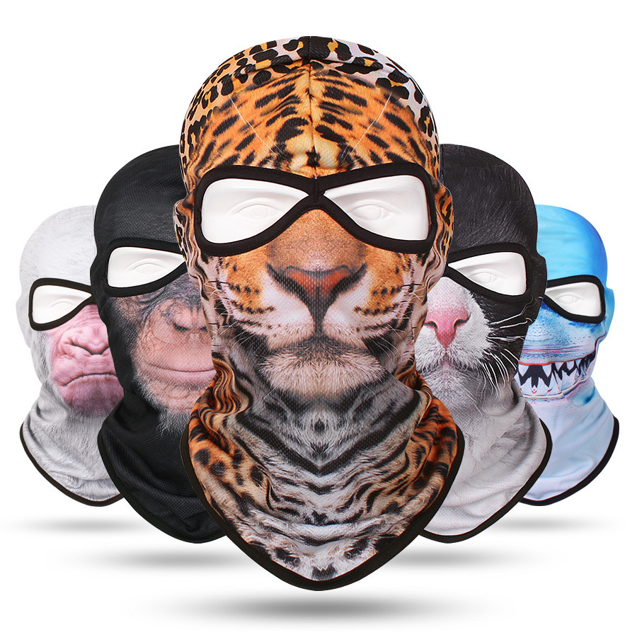 Motorcycle Gear Dogs - 3D Cat Dog Cute Animal Balaclava