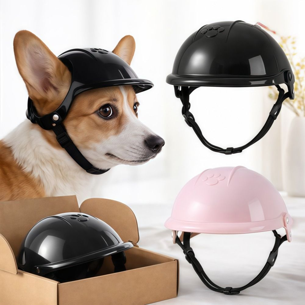 Motorcycle Gear Dogs - Funny Adjustable Dog Cat Helmets Lightweight