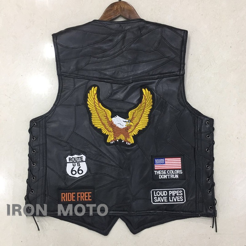 NEW Motorcycle Vests Men Cafe  - огляд і ціна Riding Jacket Leather