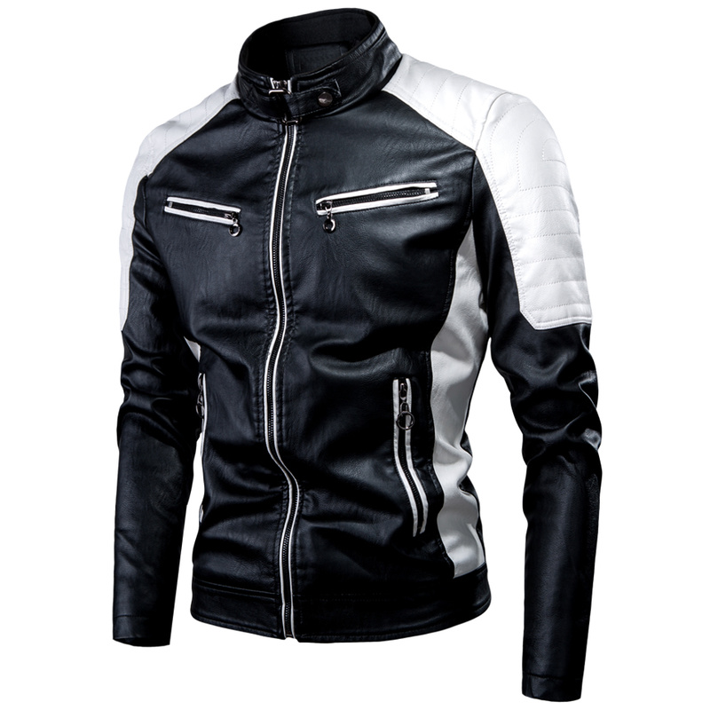 Men Motorcycle Leather Jacket  - огляд і ціна Riding Jacket Leather