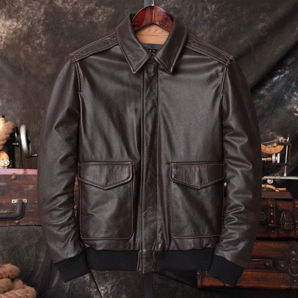 Bomber A2 Pilot Genuine Leathe - огляд і ціна Riding Jacket Leather