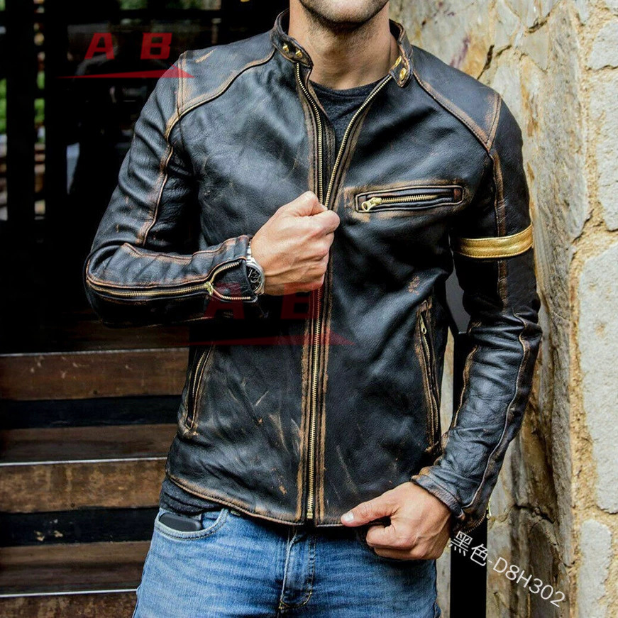 Motorcycle Retro Leather Jacke - огляд і ціна Riding Jacket Leather