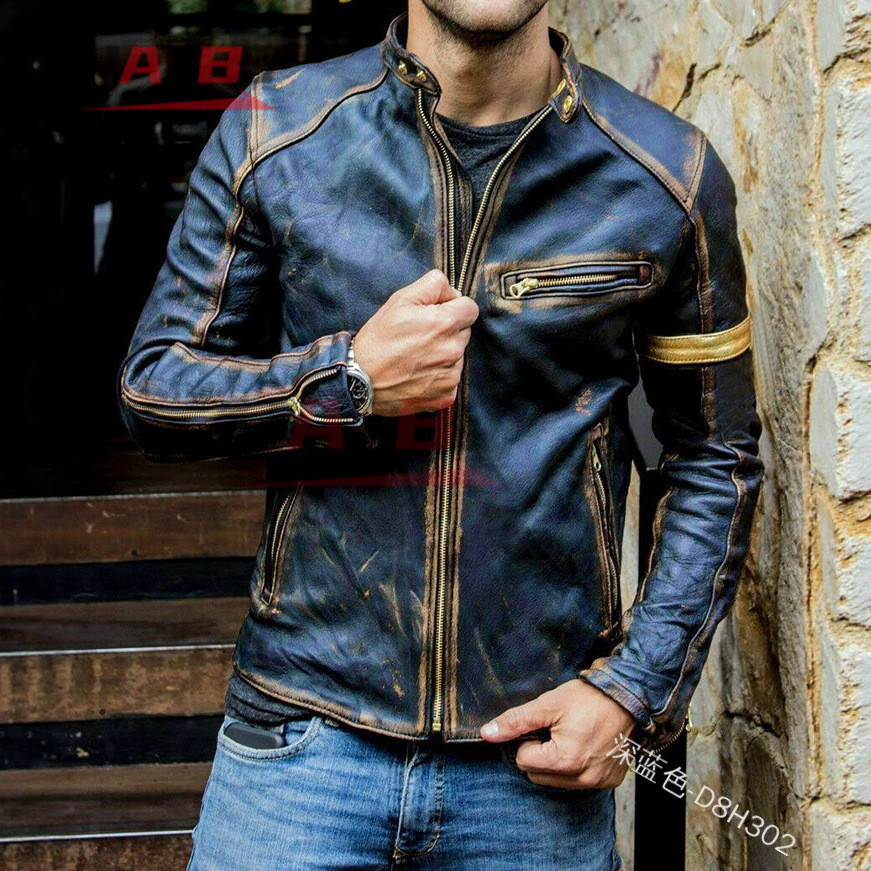 Motorcycle Retro Leather Jacke - огляд і ціна Riding Jacket Leather