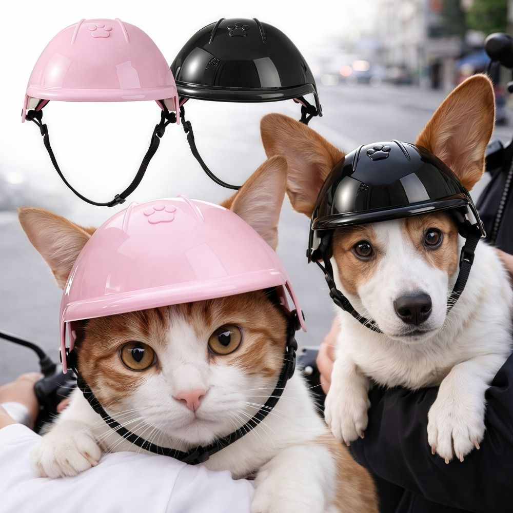 Funny Adjustable Dog Cat Helme - огляд і ціна Motorcycle Gear Dogs